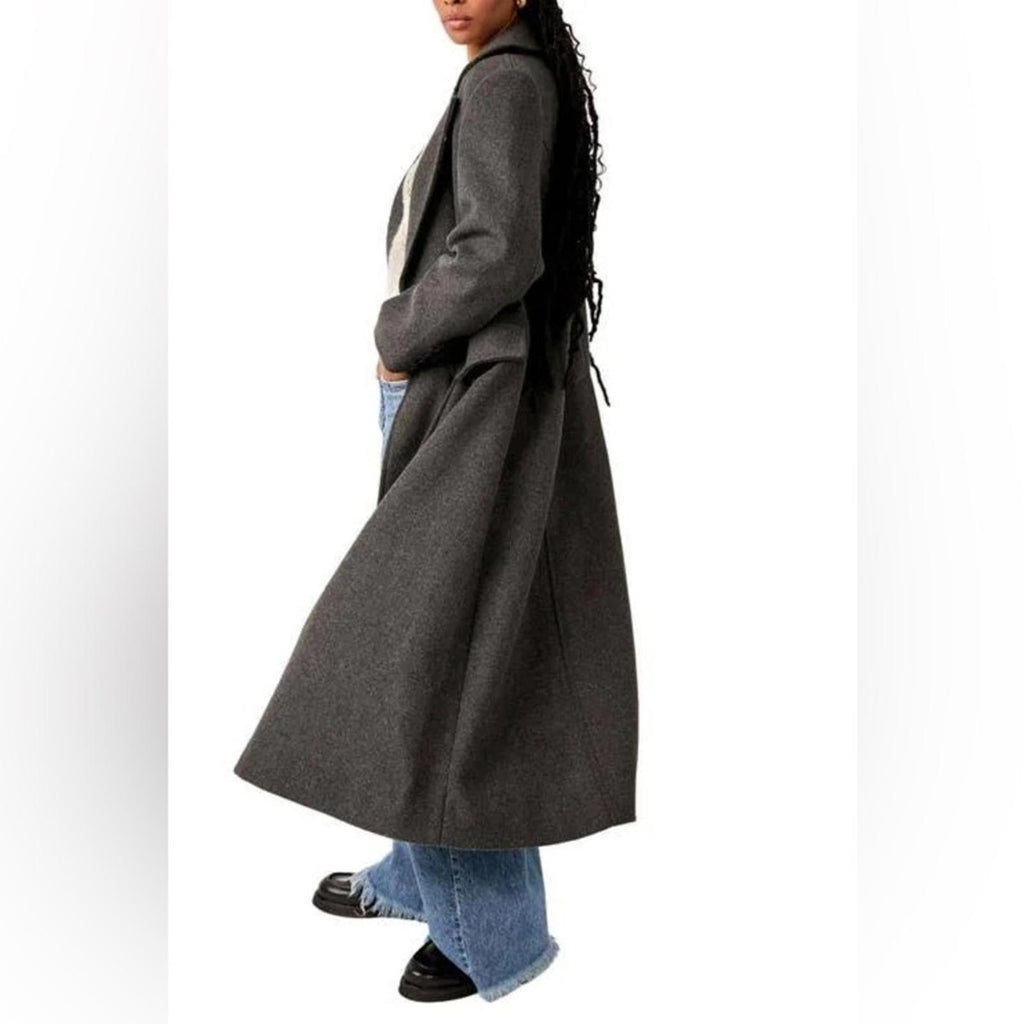 Free People Victoria Flared Wool-Blend Coat