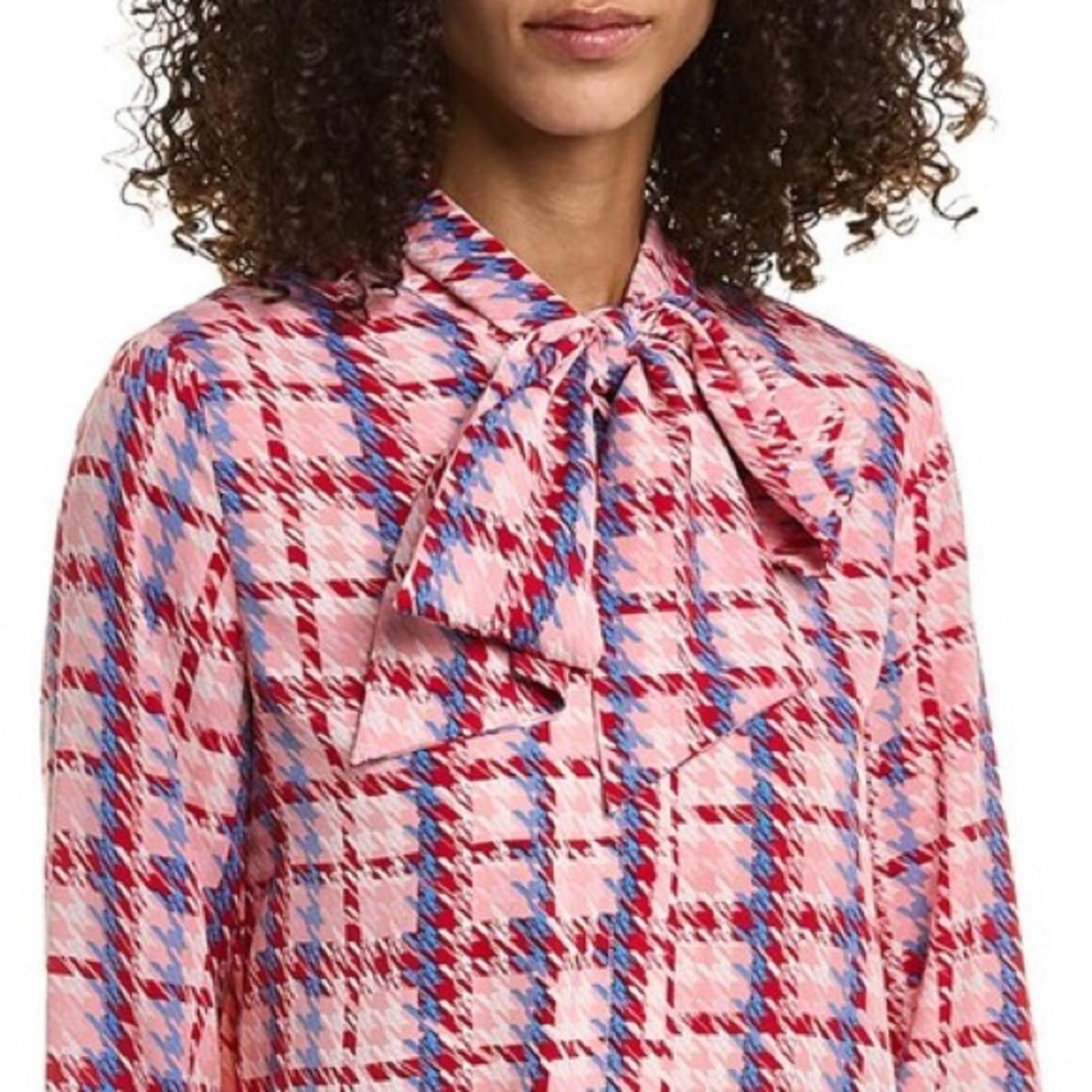 Gracia Aztec Print Long Sleeve Button Down Top, Size L New w/Tag $92