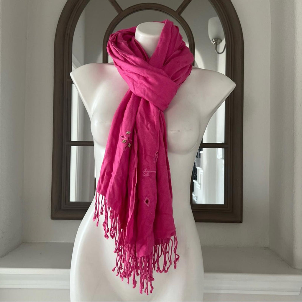 JUPI Pashmina Pink Scarf Size 70cm x 200cm
