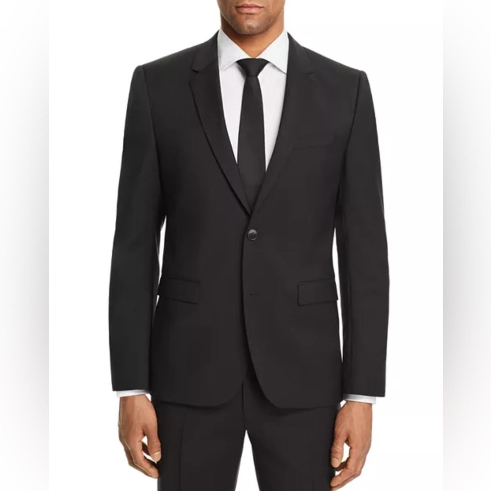 HUGO Aldons Blue Basic Suit Slim Fit Jacket, Size 44 L NEW w/Tag $398