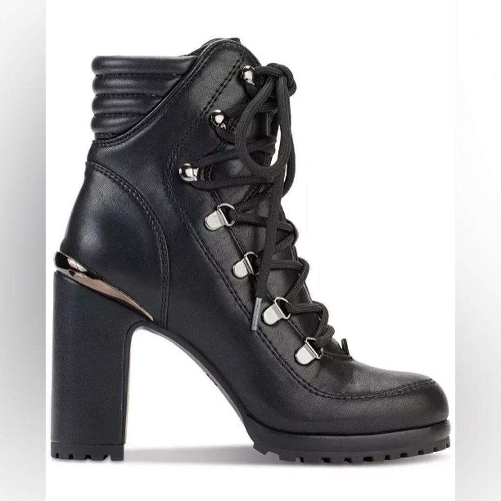 DKNY Lenni Lace-Up Ankle Boots, Oiled Suede Black Size 11 New in Box Retail $189