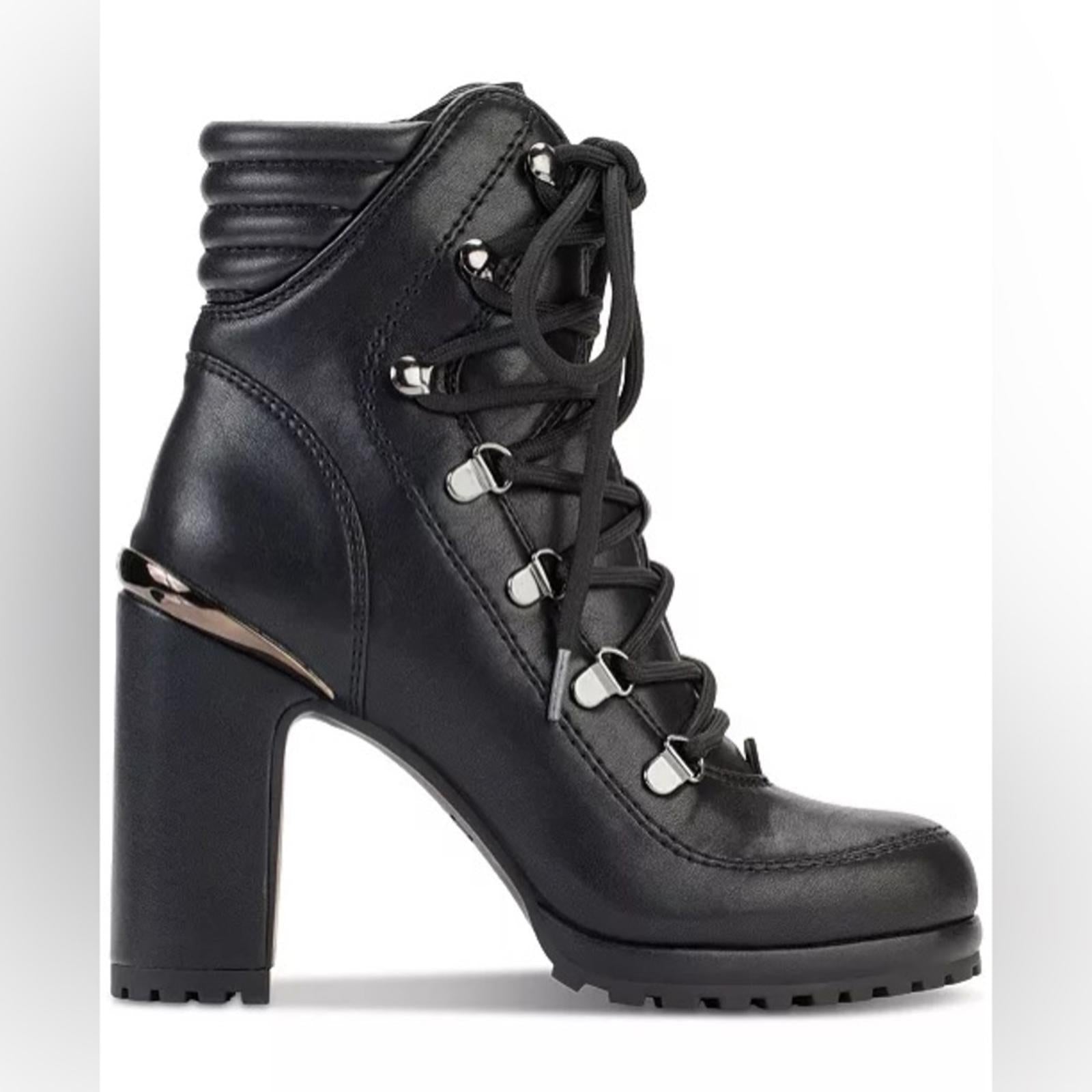 DKNY Lenni Lace-Up Ankle Boots, Oiled Suede Black Size 11 New in Box Retail $189
