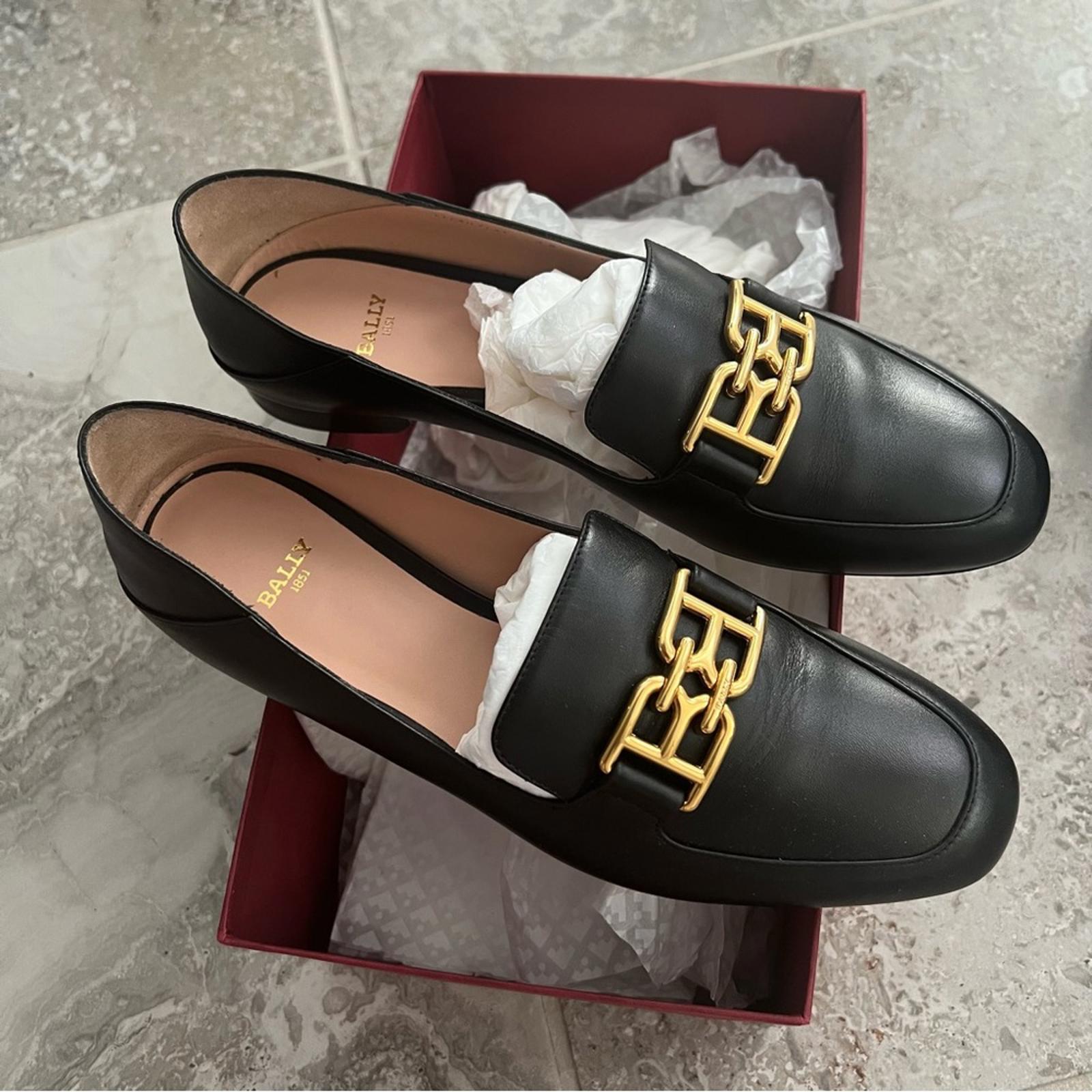 Bally BB logo loafers in Black, [Made in Italy] Size EU 38 in Box Retail $795