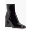 PAIGE Farah Square Toe Bootie in Black Patent Leather, Size 6.5 New in Box $420