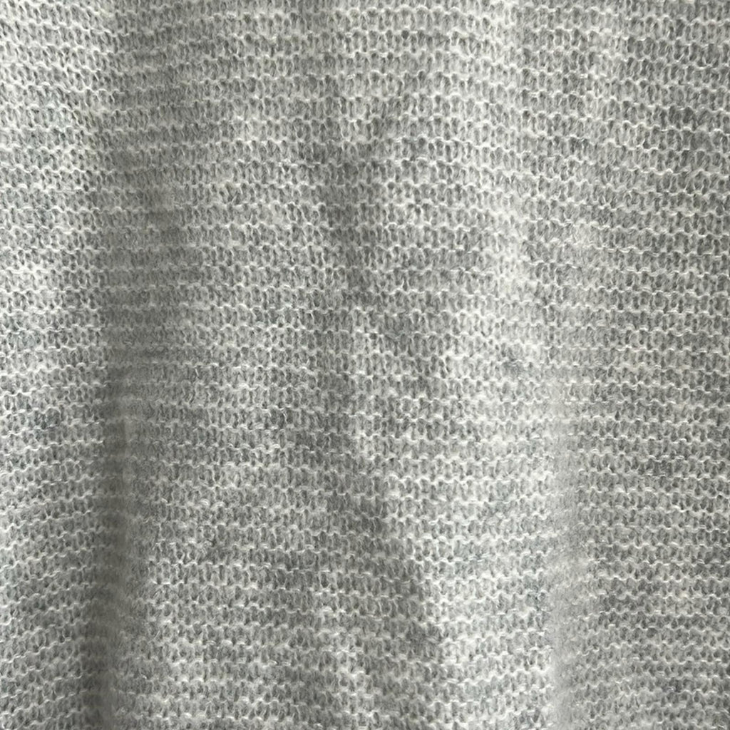 John Varvatos Tuck Cashmere & Silk Garter-Stitch Sweater Grey Size XL NWT $448
