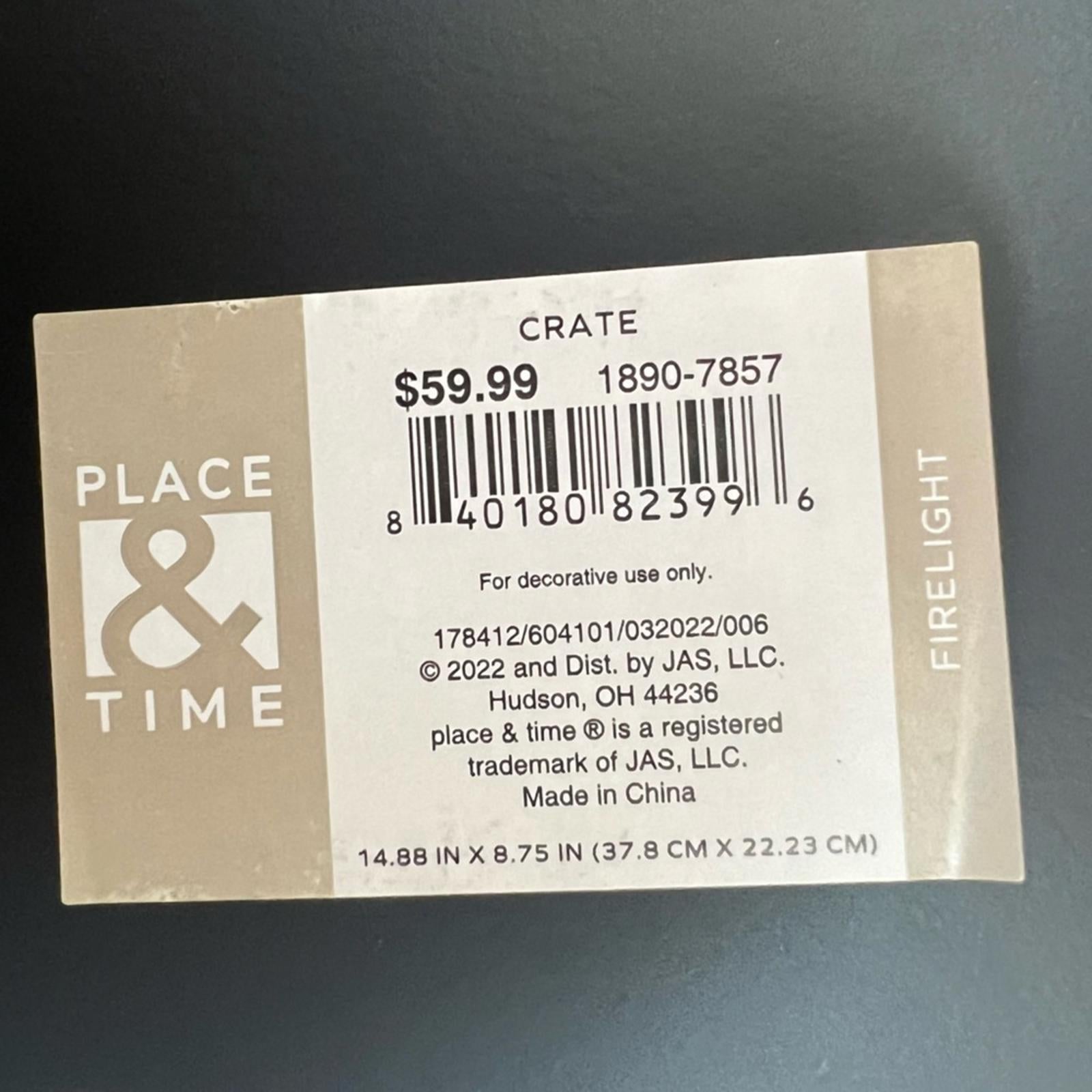 Place & Time CRATE ‘Tis The Season, Brown New with Tag