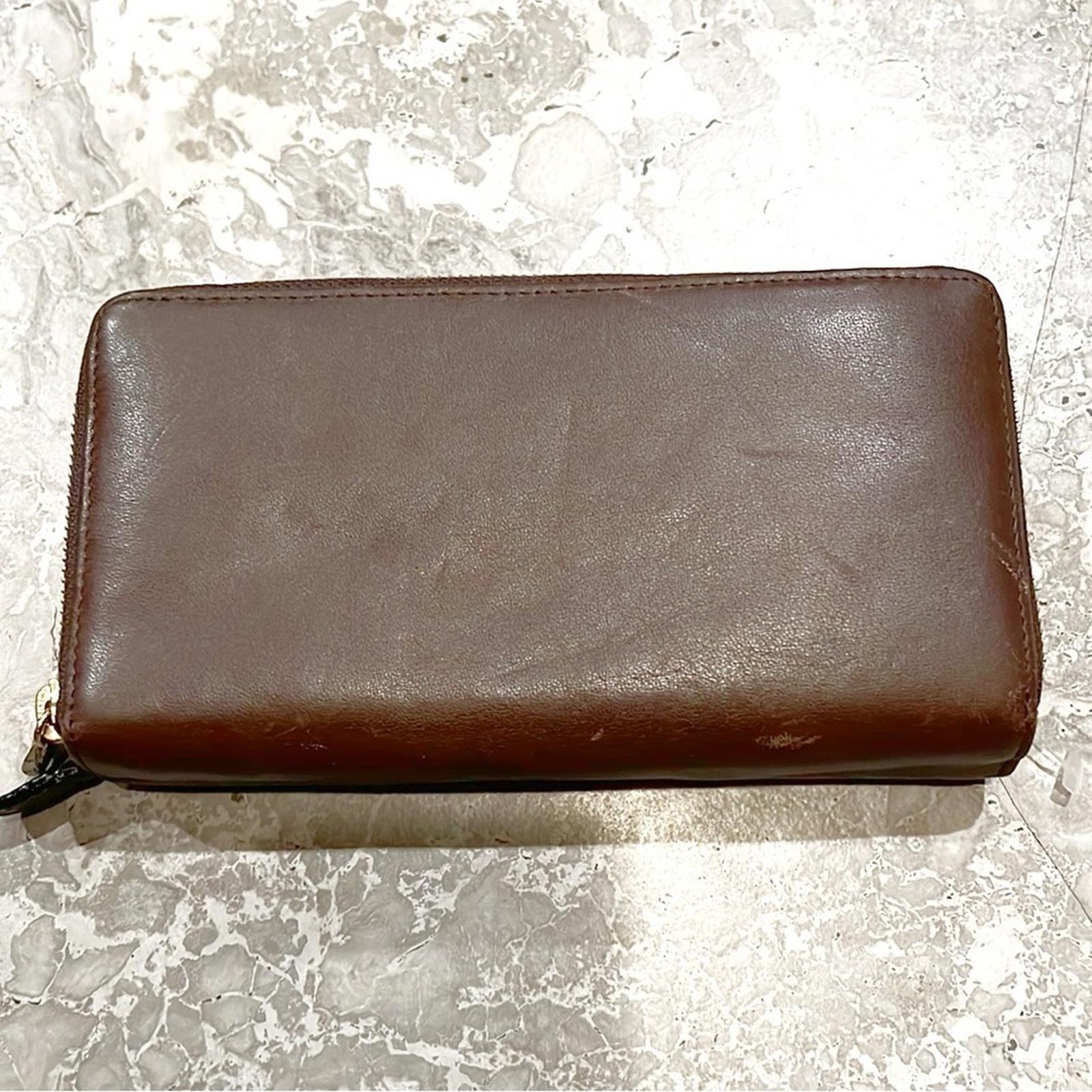 HOBO Double Zip-Around Wallet in Brown