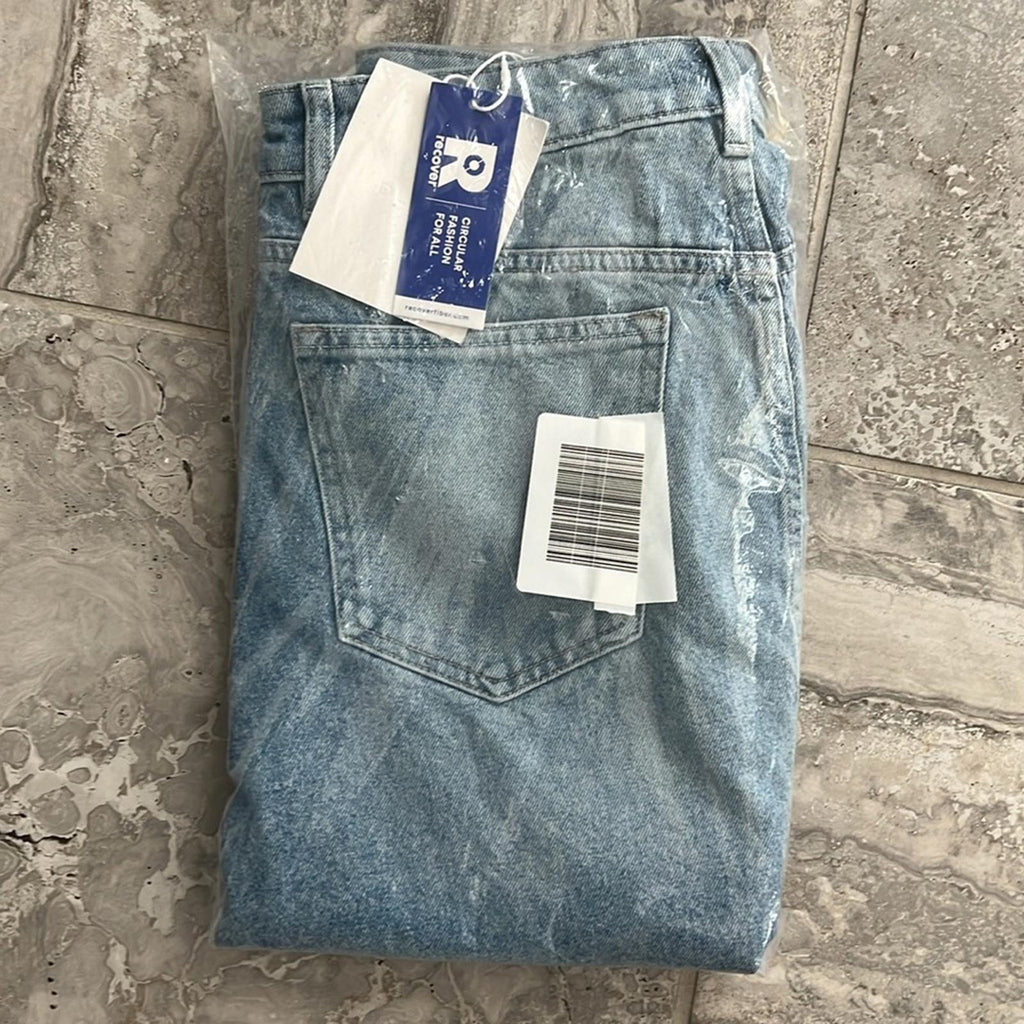 DL1961 Alma Slit Hem Midi A-Line Skirt, Blue Denim Size 27 New w/Tag Retail $229