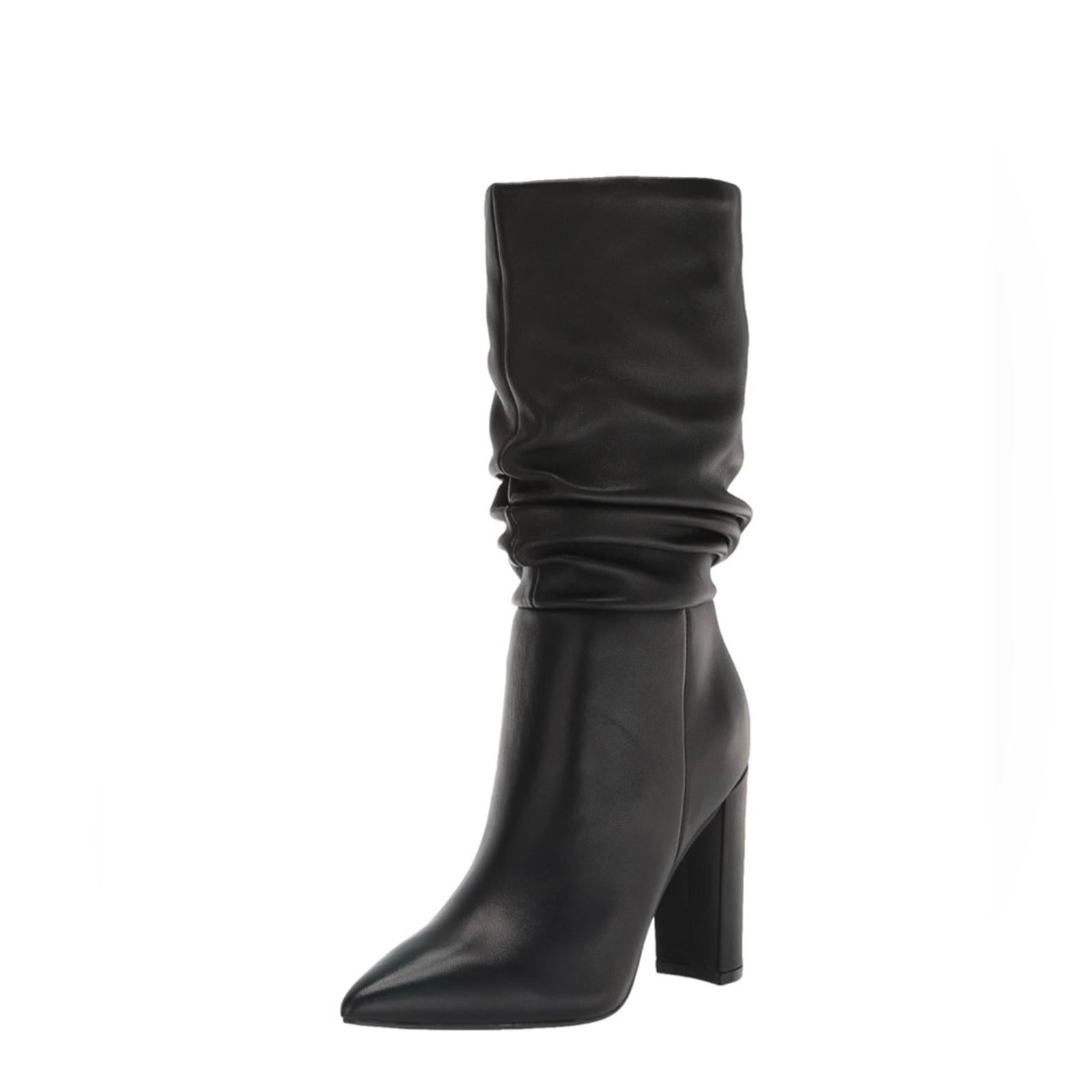 Marc Fisher LTD Gomer Slouched High Heel Boots Black Size 11M in Box Retail $249
