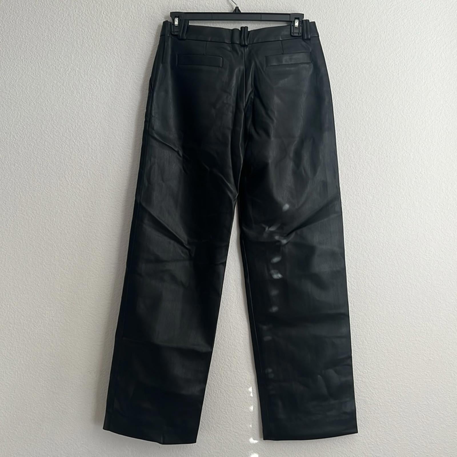 Aleksandre Akhalkatsishvili Faux Leather Pants in Black, NWT, Size XL