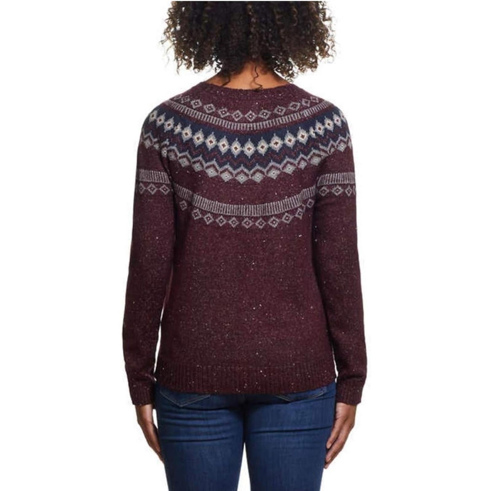 Weatherproof Vintage Fairisle Sweater in Wine, Size L EXCELLENT!