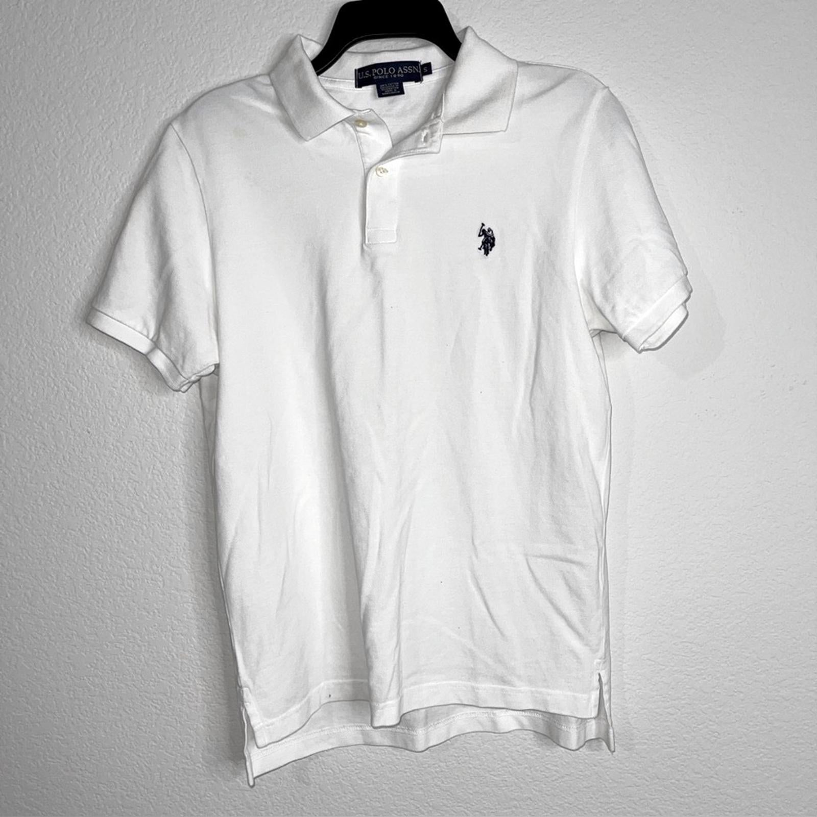 U.S. Polo Assn. Short Sleeve Polo Shirt in White, Size L EXCELLENT!