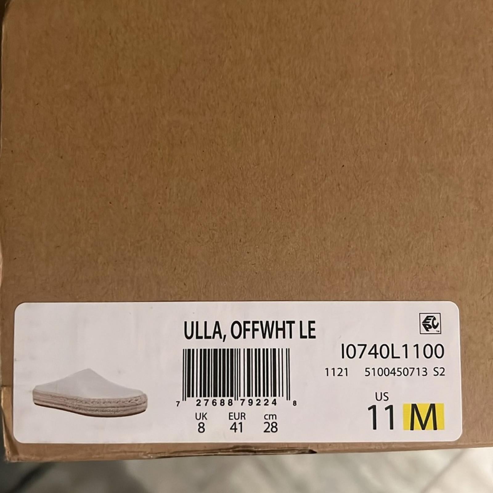 Vince Women's Ulla Slip On Espadrille Flats/ Mules, Off White Size 11 New in Box