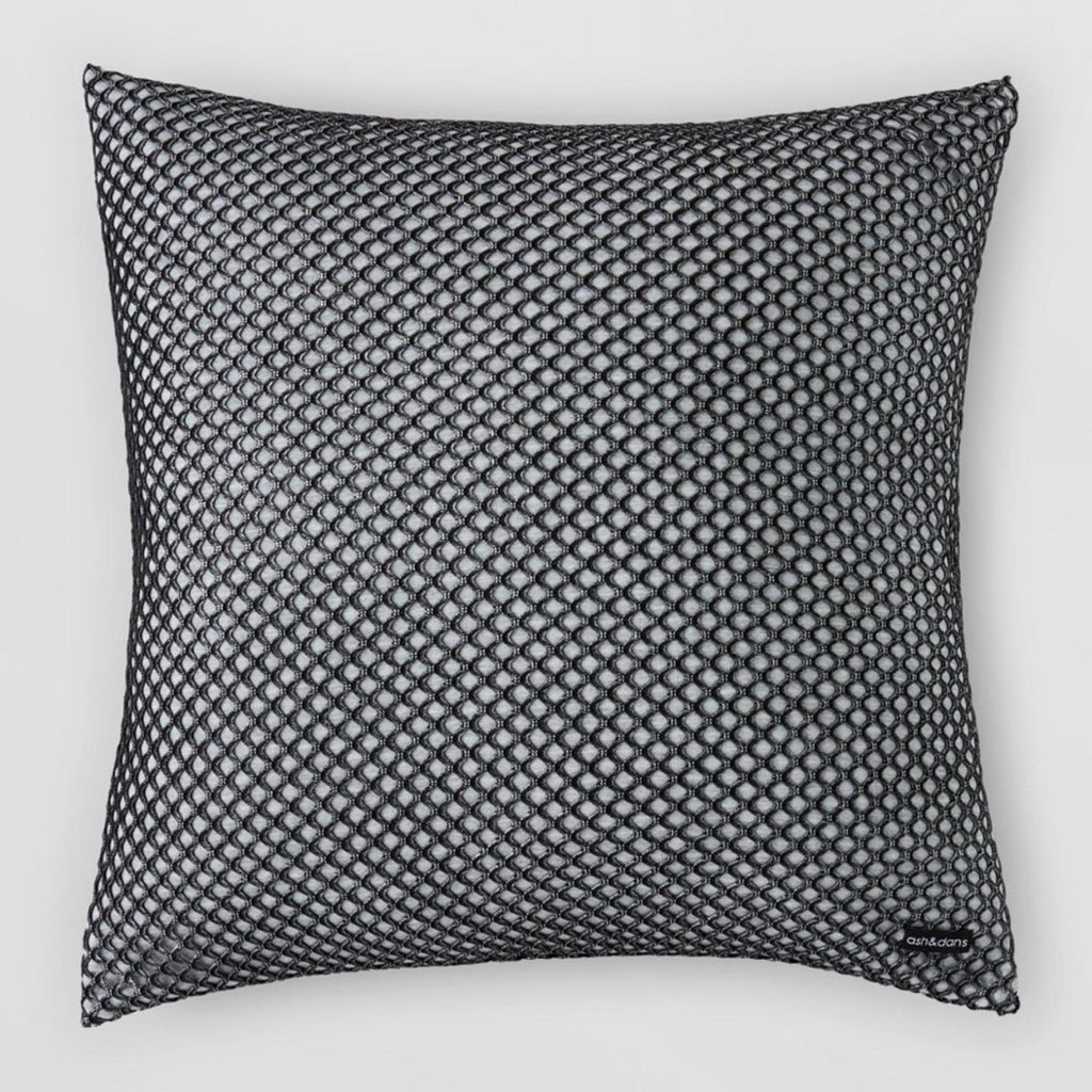 X2 Ash & Dans Addy Decorative Pillow in Black/Grey Size 16′ x 16” NWT $330