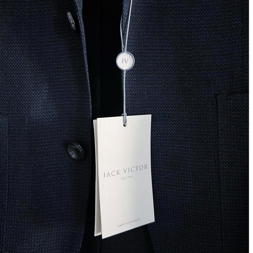 Jack Victor Hartford Solid Stretch Wool Blazer in Navy, New w/Tag $698