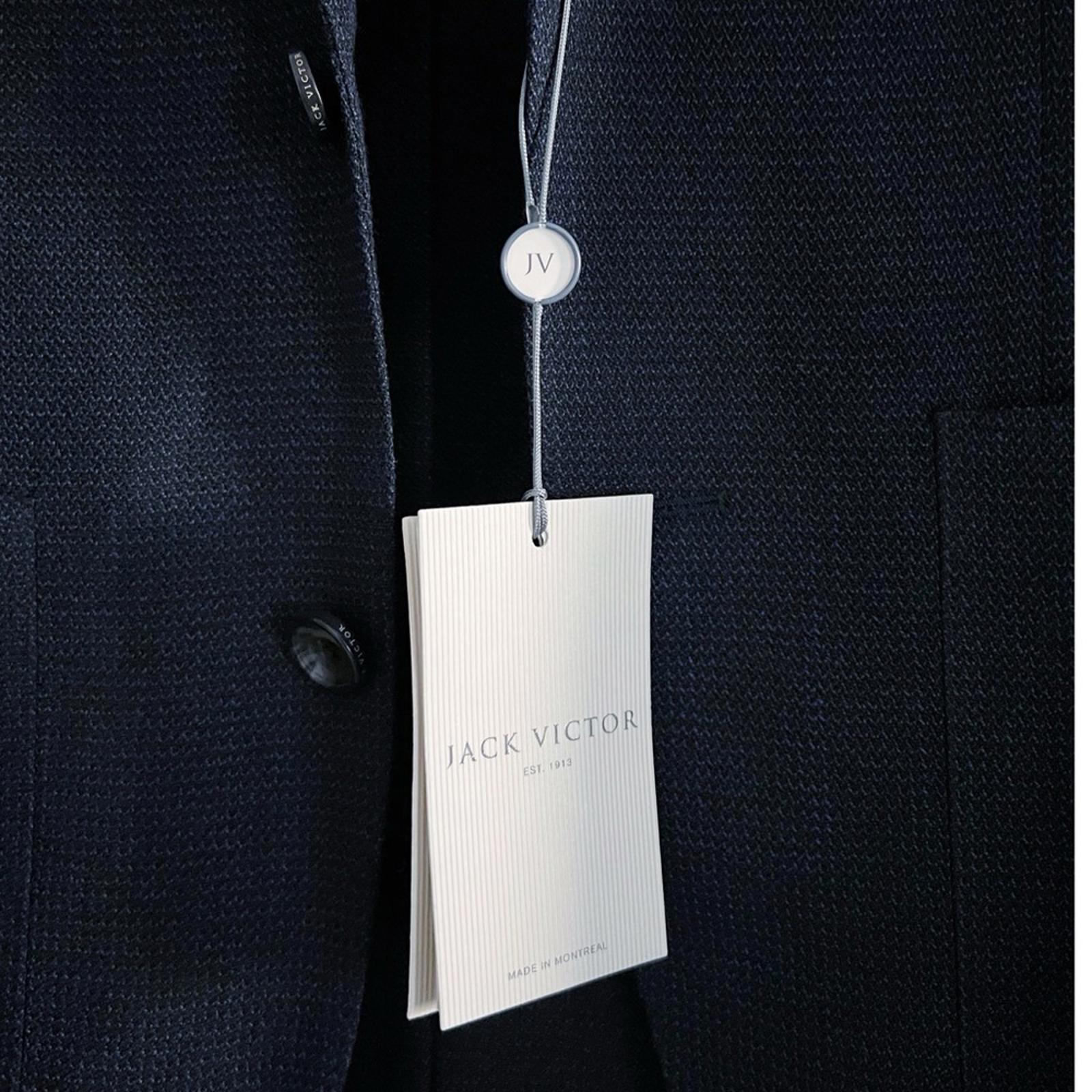 Jack Victor Hartford Solid Stretch Wool Blazer in Navy, New w/Tag $698