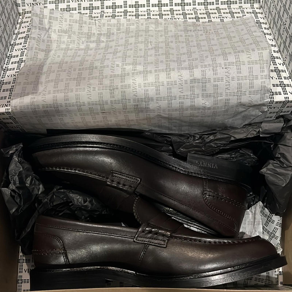 Vinny’s Townee Penny Loafers in Brown, Men's Size 40 New in Box