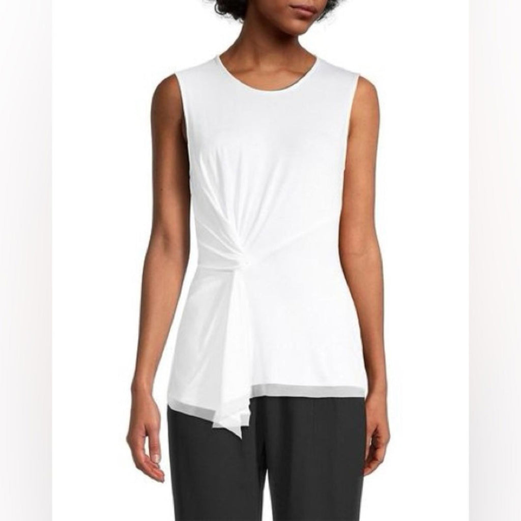 Kobi Halperin Stevie Knotted Sleeveless Top, White Size XS New w/Tag Retail $148