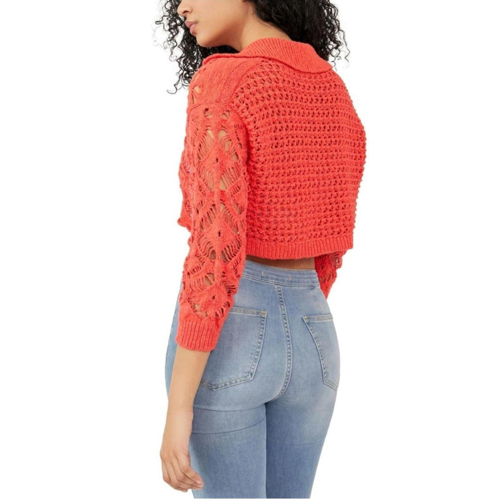 Free People Sedona Cardi in Guava Berry, Size XS New w/Tag Retail $128