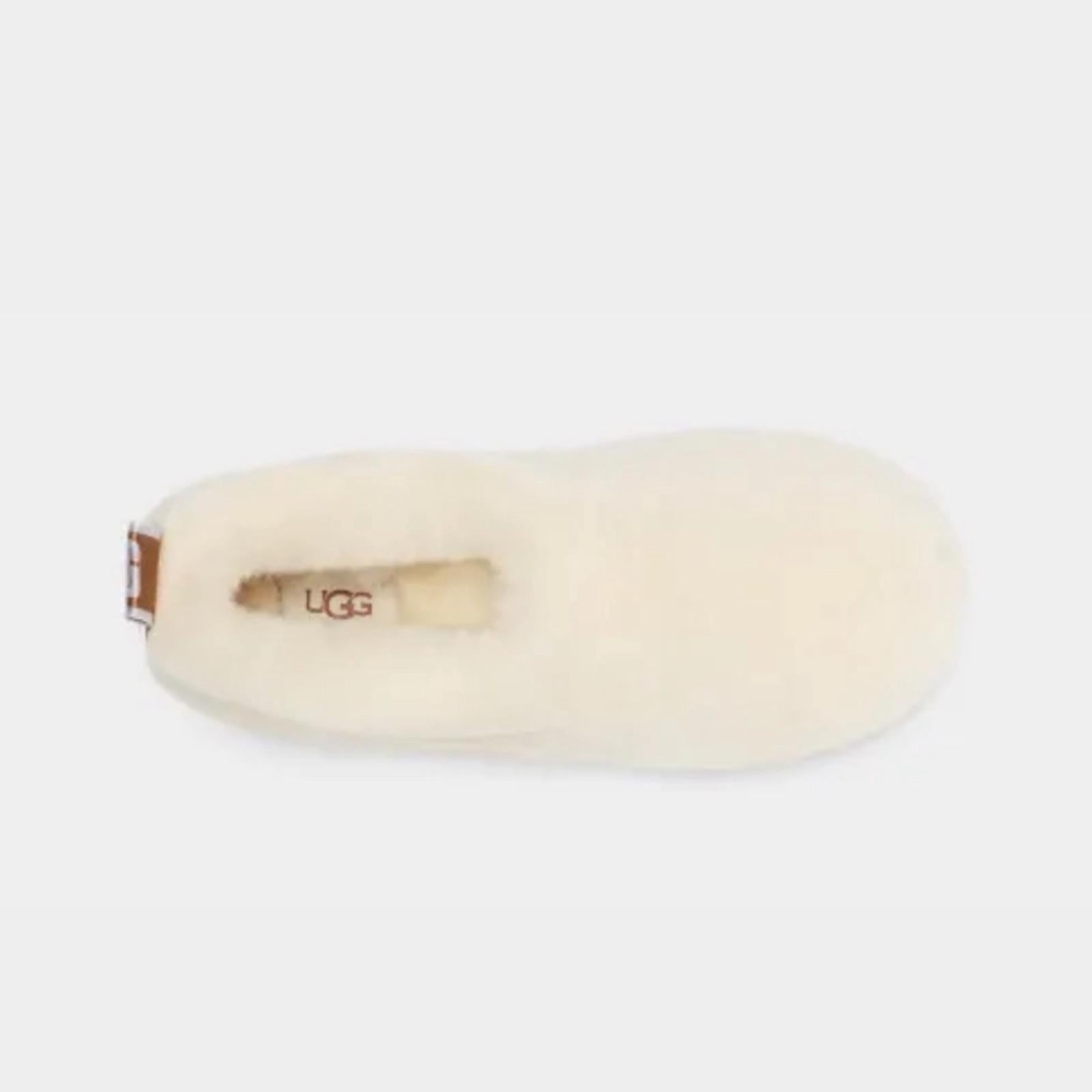 UGG Classic Cozy Fur Bootie in Natural Cream White Tan, Size 10 New in Box