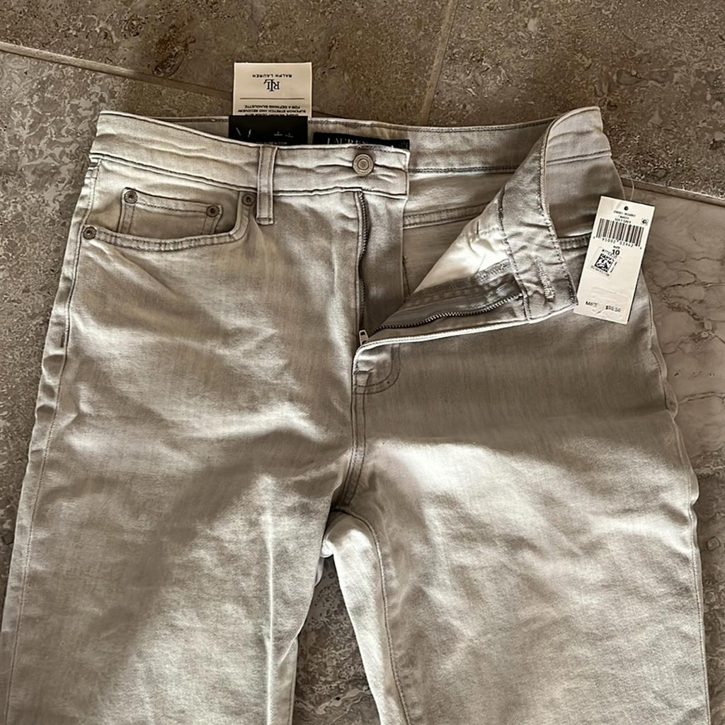 Lauren Ralph Lauren High Rise Skinny Ankle Jeans, Grey, Size 10 New w/Tag $99.5