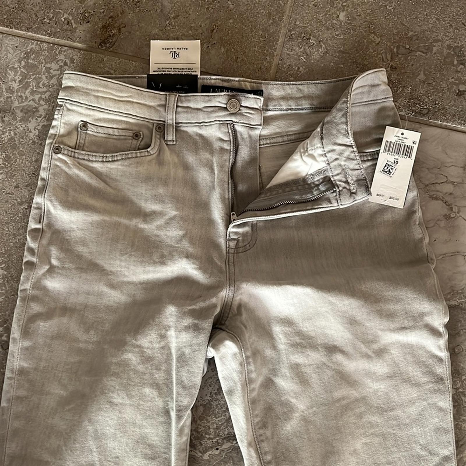 Lauren Ralph Lauren High Rise Skinny Ankle Jeans, Grey, Size 10 New w/Tag $99.5
