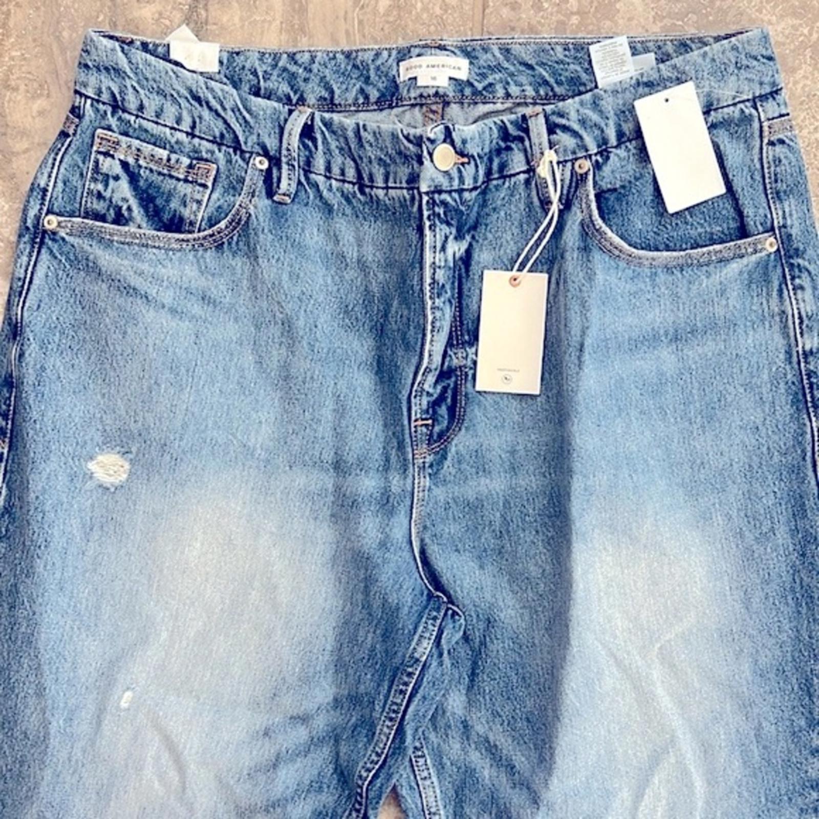 Good American Good 90’s Icon High-Waist Straight Leg Jeans, Size 16 NEW