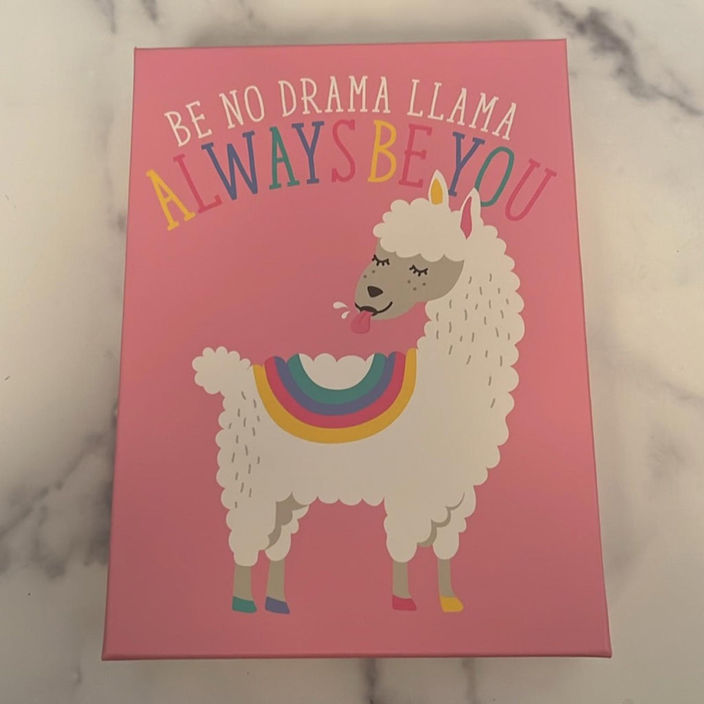 Totally Deco Llama Love String &Pom Pom Art Set in Keepsake Box to Make &Display