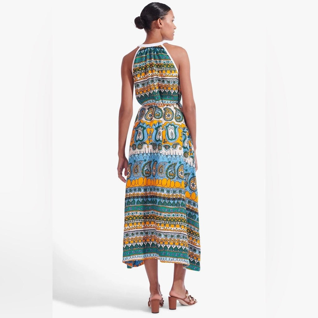 STAUD Lisette Paisley Print Maxi Dress, Size S, New w/Tag