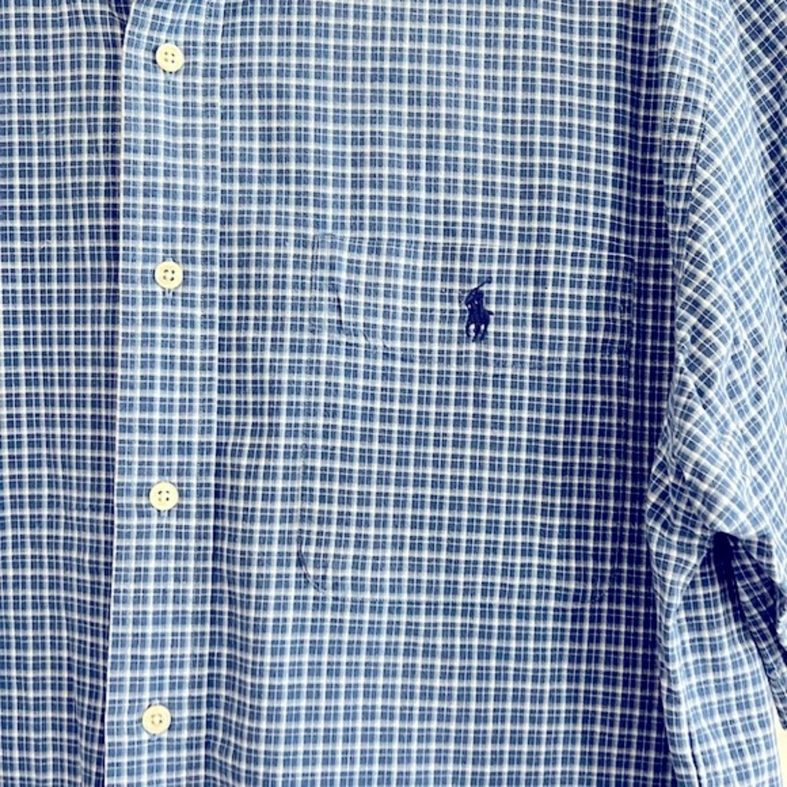Ralph Lauren Blake Cotton Short Sleeve Plaid Shirt, Size M EXCELLENT!