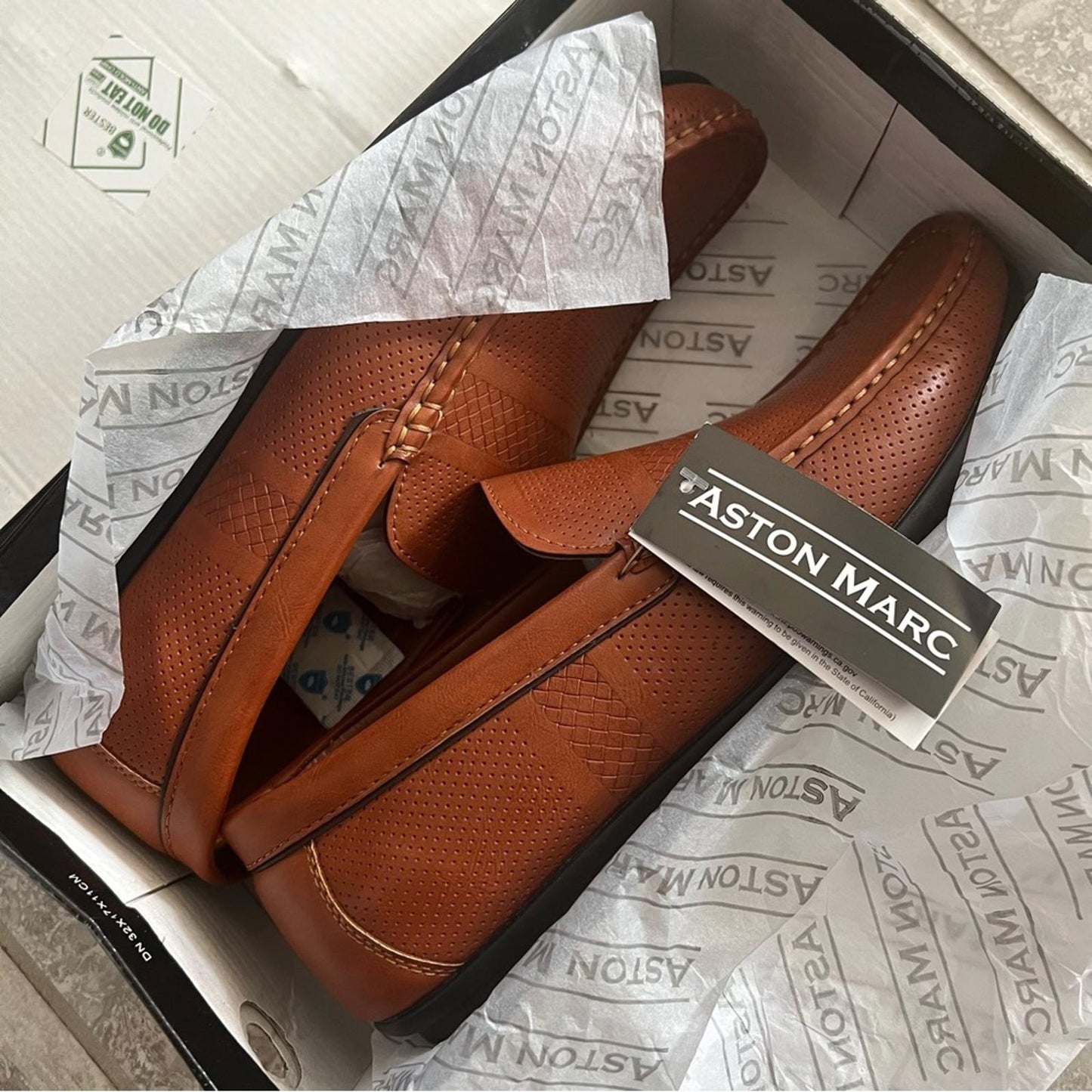 Aston Marc Men's Perforated Driving Shoes, Size US 10 M, EU 43 M New in Box