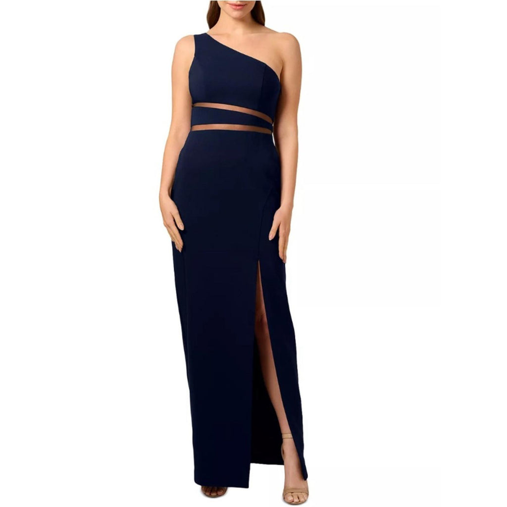 Liv Foster One Shoulder Cutout Gown, Twilight/Navy Maxi Size 12 New w/Tag $350