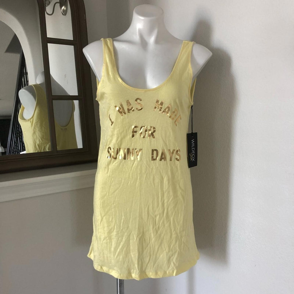 Wildfox SUN Sunny Days Poolside Scoop Neck Swim CoverUp Size S, New w/Tag
