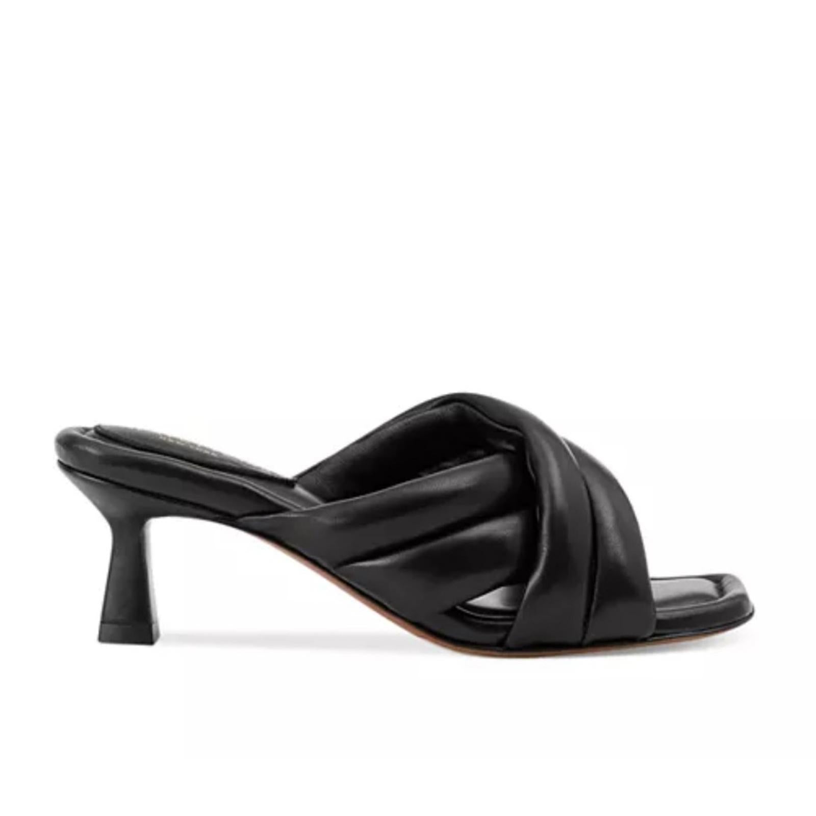 Lafayette 148 New York Clarette Mule Sandals in Black, EXCELLENT, Size 36.5