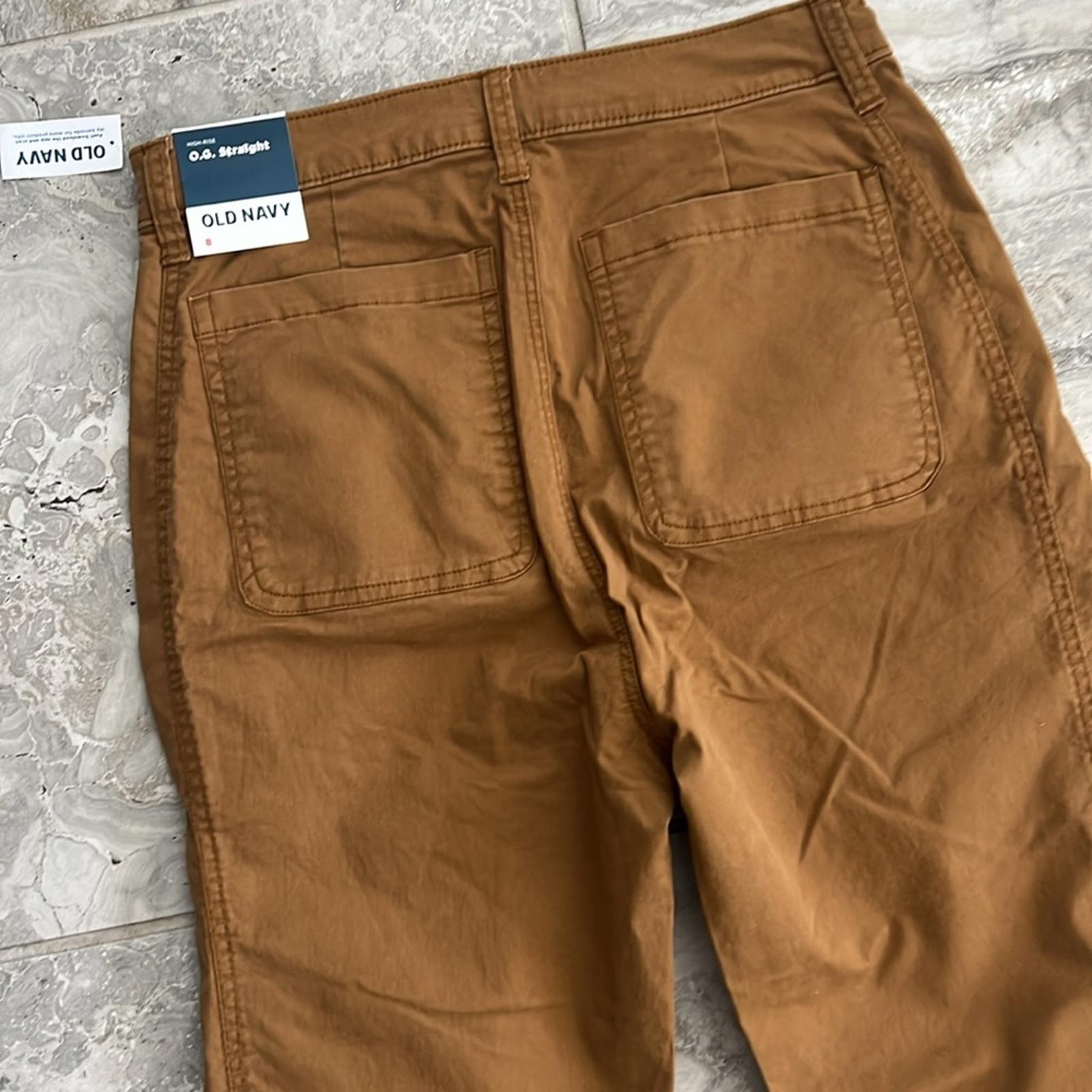 NWT Old Navy BROWN High-Rise OG Straight Jeans/Pants, Size 8 New w/Tag