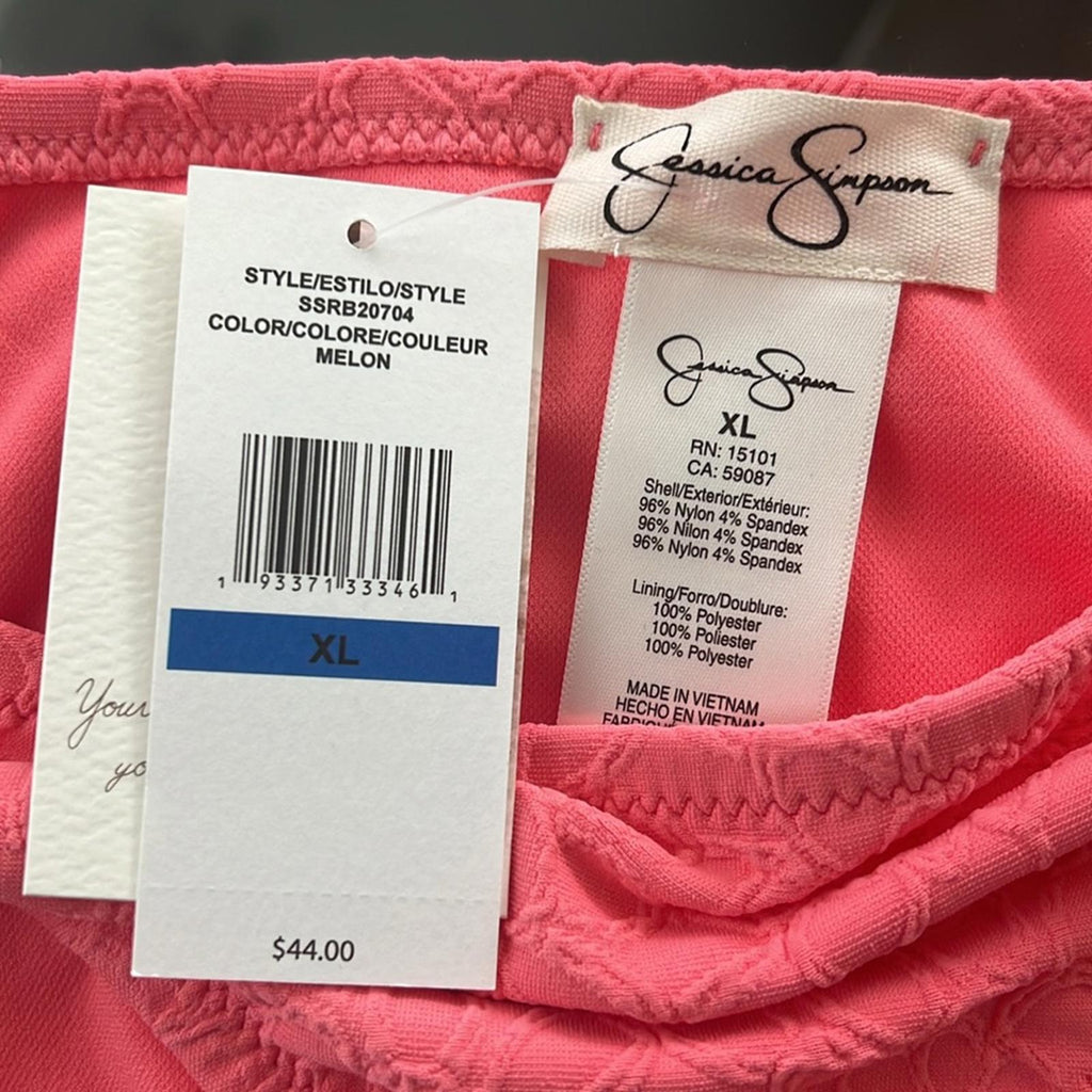 NEW Jessica Simpson Shirred Hipster Bikini Swim Bottom Size XL New w/Tag $44