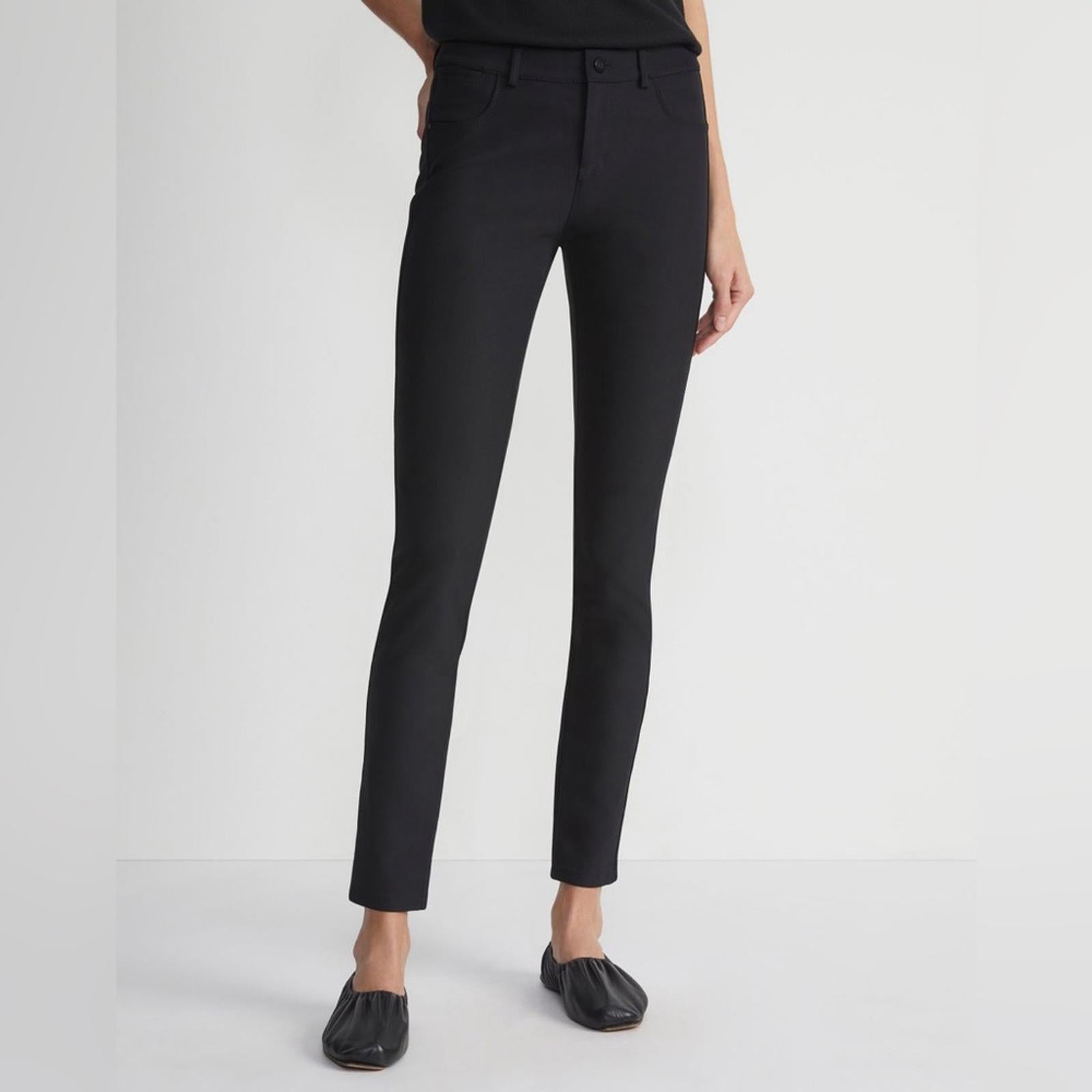 Lafayette 148 Acclaimed Stretch Mercer Pants, Navy/Black Size 4, New w/Tag