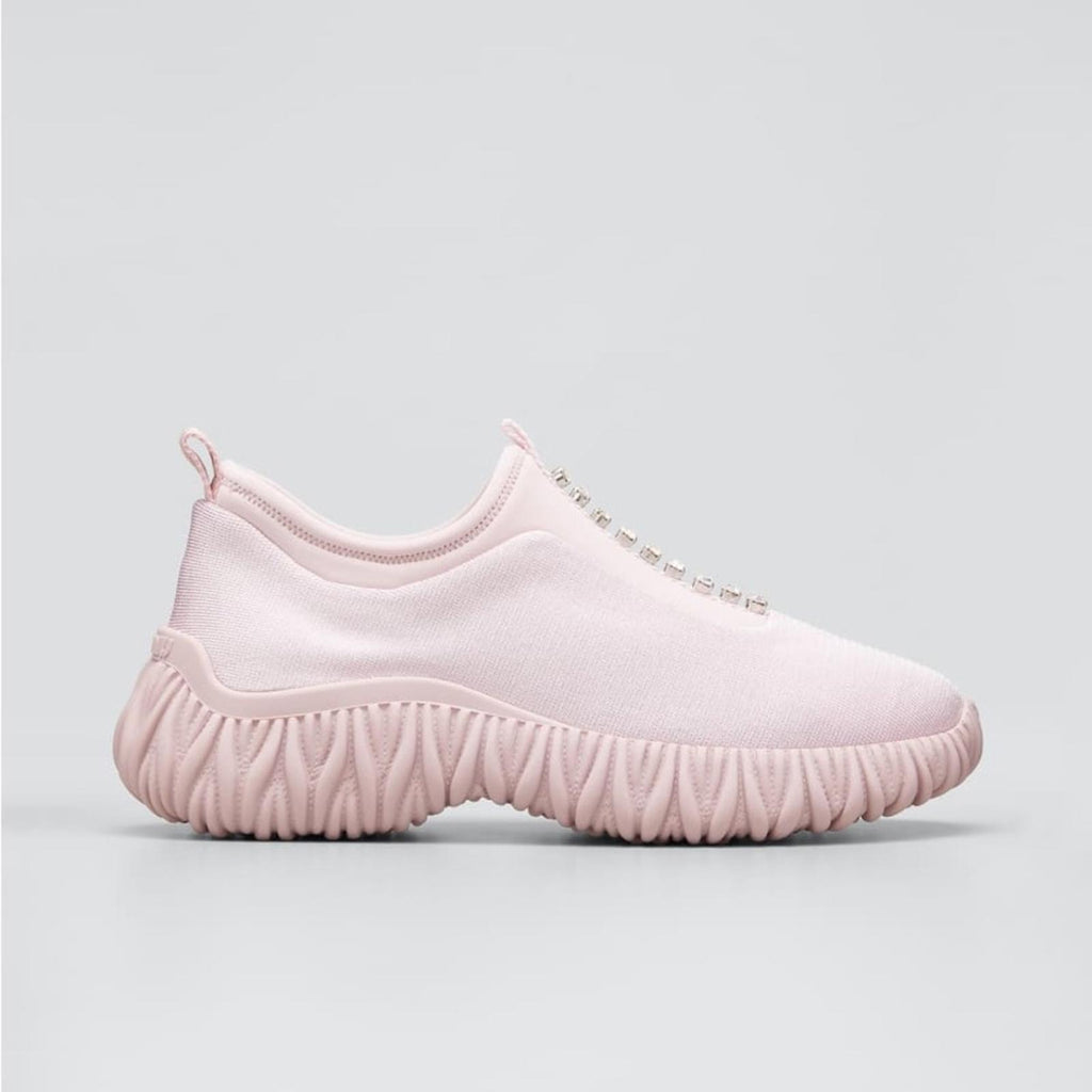 Miu Miu Crystal-Embellished Low Top Sneakers, Size 39.5 New in Box SOLD OUT!