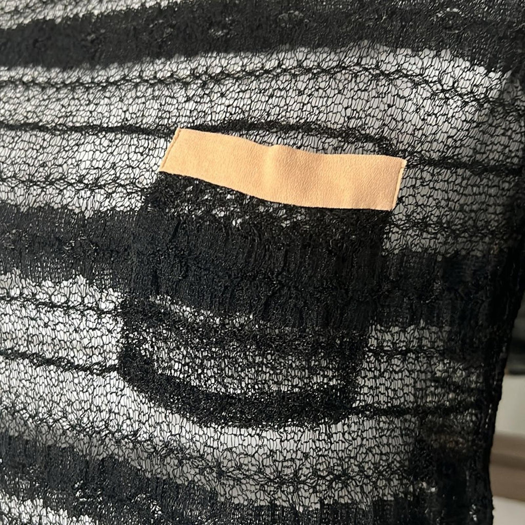 Opening Ceremony Sheer Lace Blouse in Black, Size S