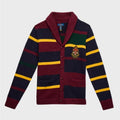 Polo Ralph Lauren Striped Striped Patchwork Cotton Cardigan, Size L(14-16) NWT