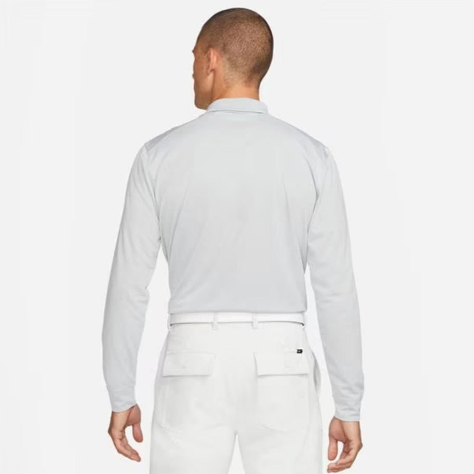 Nike Dri-FIT Victory Men's Long-Sleeve Golf Polo, Grey Size M New w/Tag