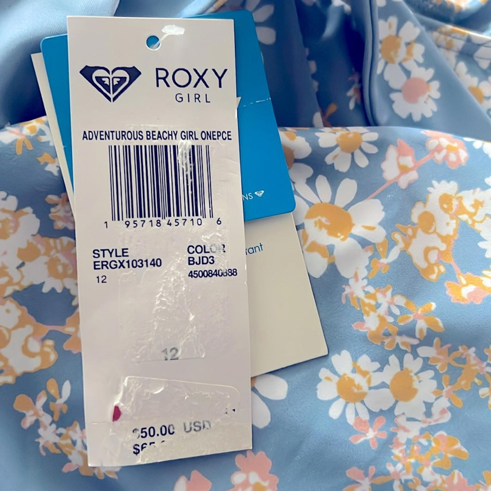 Roxy Big Girls Adventurous Beachy Girl One-Piece Swimsuit, NWT, Size 12