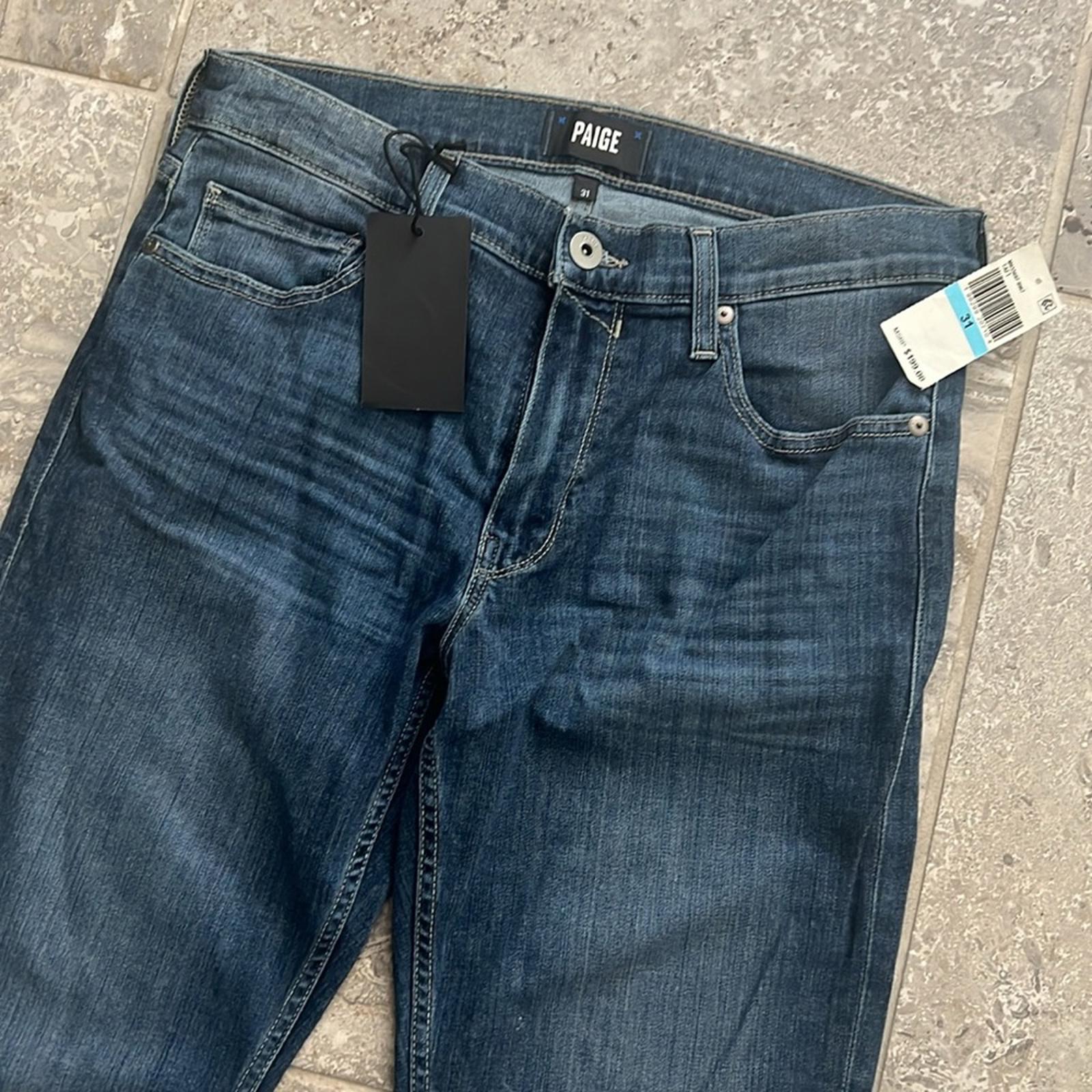 Paige Federal Straight Slim Fit Jeans in Taft, Size 31 X 34 New w/Tag