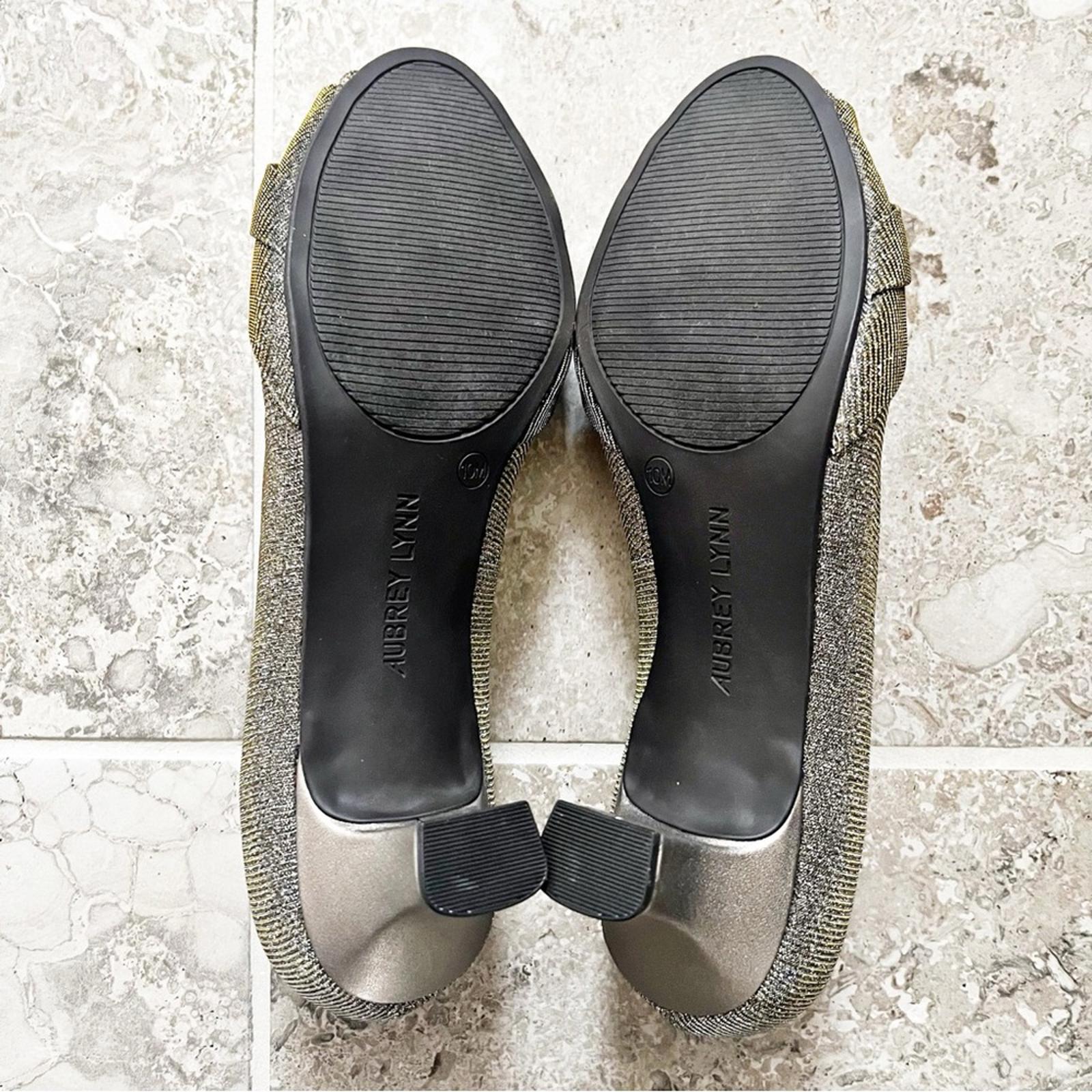 Aubrey Lynn Al-Abbey Dark Gold/Pewter Evening Glitter Shoes, NWT, Size 10