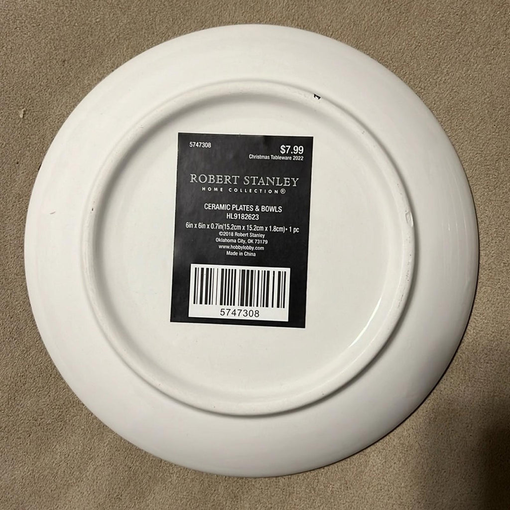 NEW Robert Stanley Ceramic Plates 5-Piece Set ($7.99/each) New with Tags $40