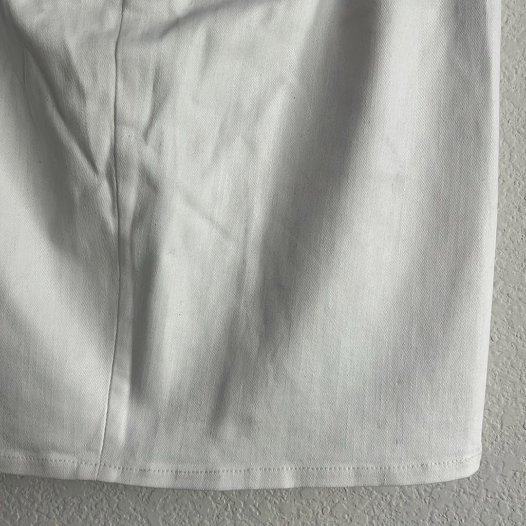 L'Agence Brandy Pull On Pencil Skirt in Coated White, NWT, Size XS $235