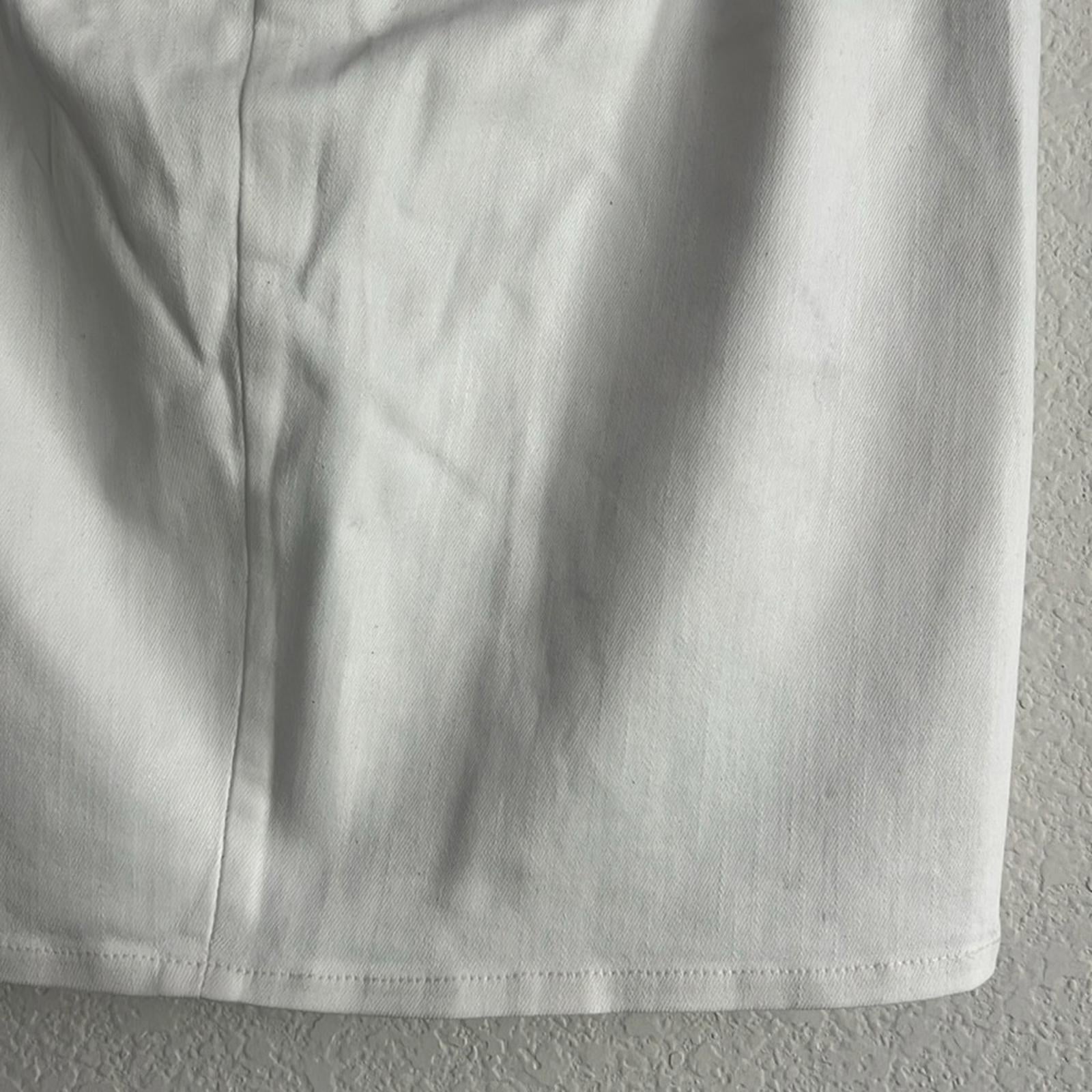 L'Agence Brandy Pull On Pencil Skirt in Coated White, NWT, Size XS $235