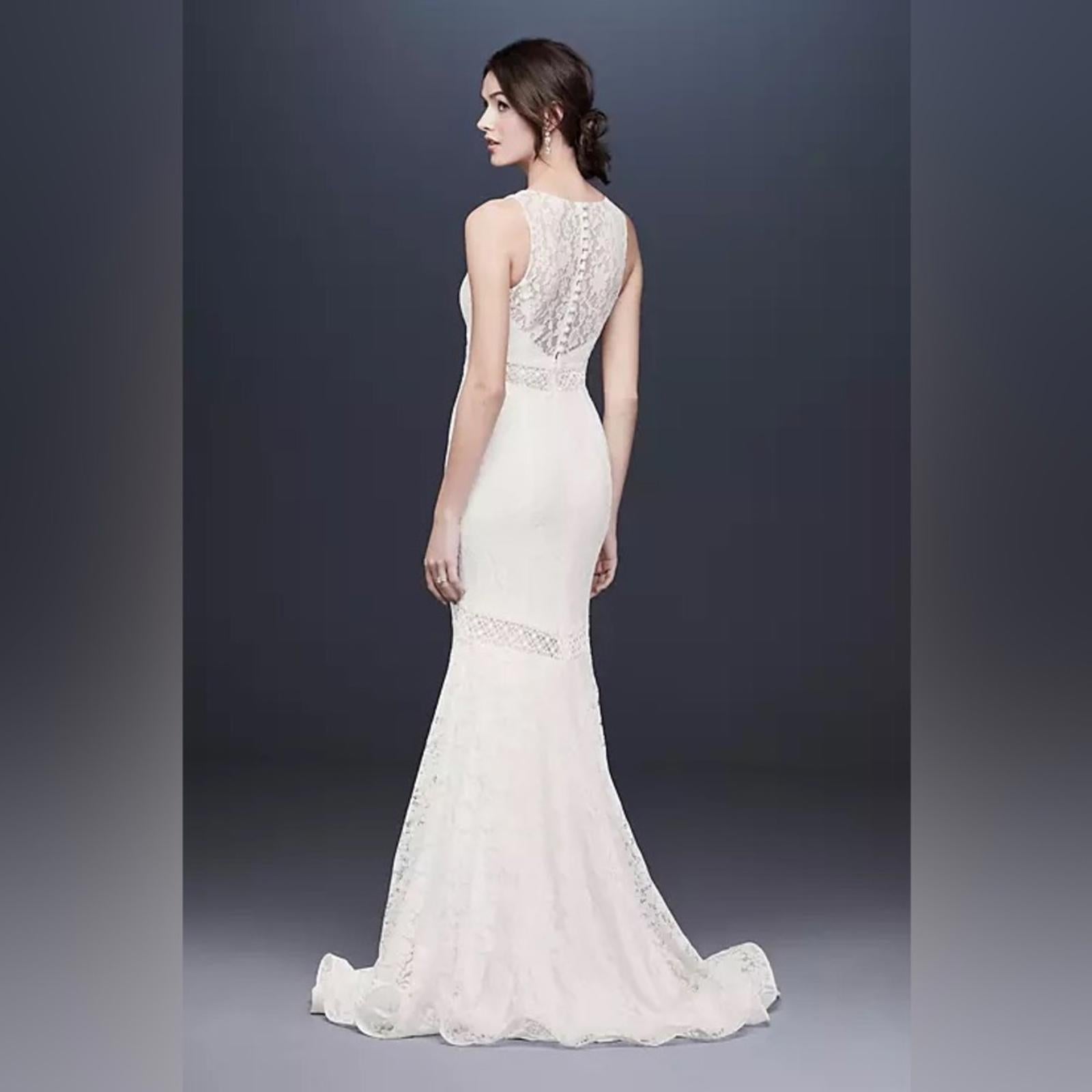 GALINA V-Neck Lace Illusion Wedding Dress, White, Size 20W Retail $599 SOLD OUT