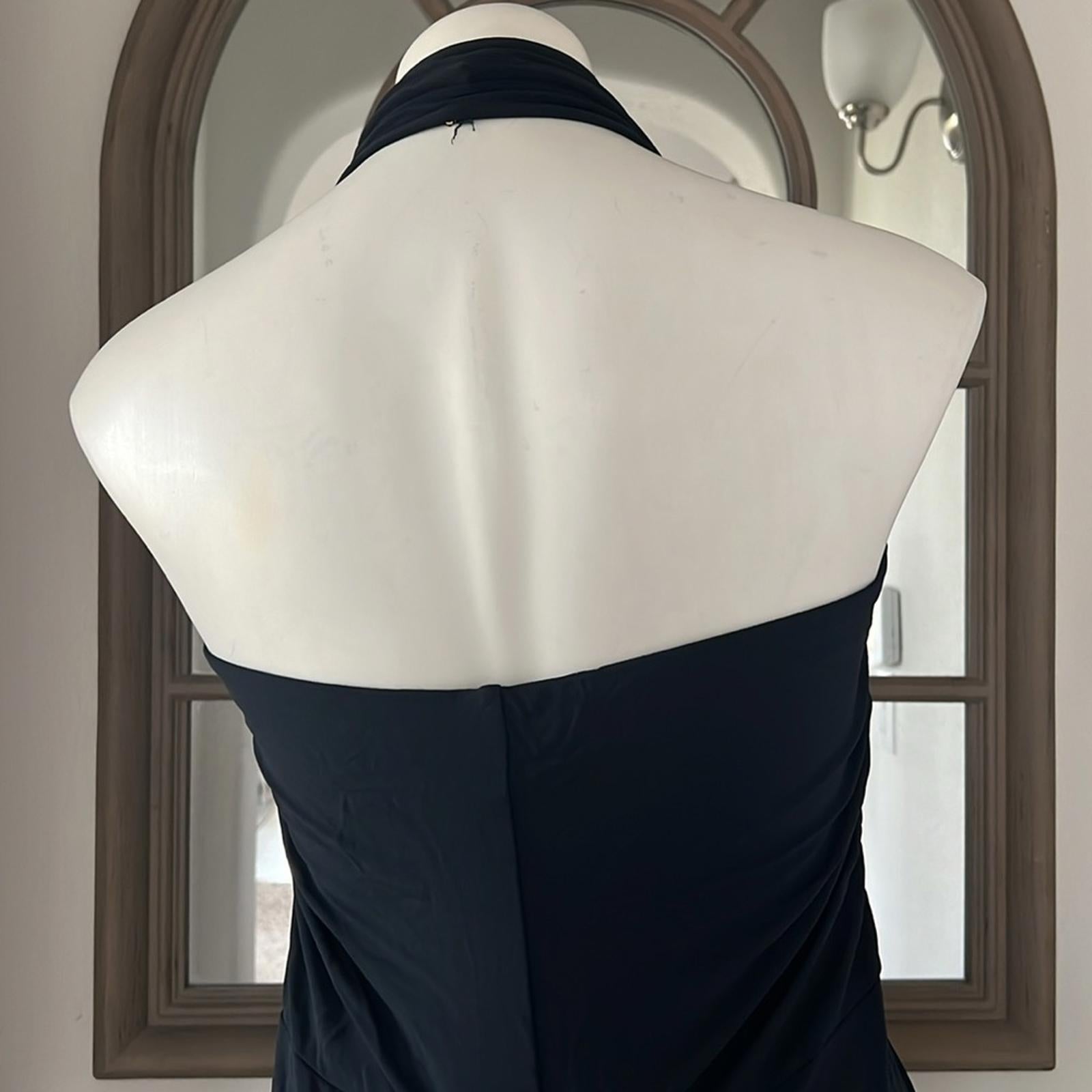 Veronica Beard Halter Neck Long Dress in Navy, Evening Gown Size XL EXCELLENT!