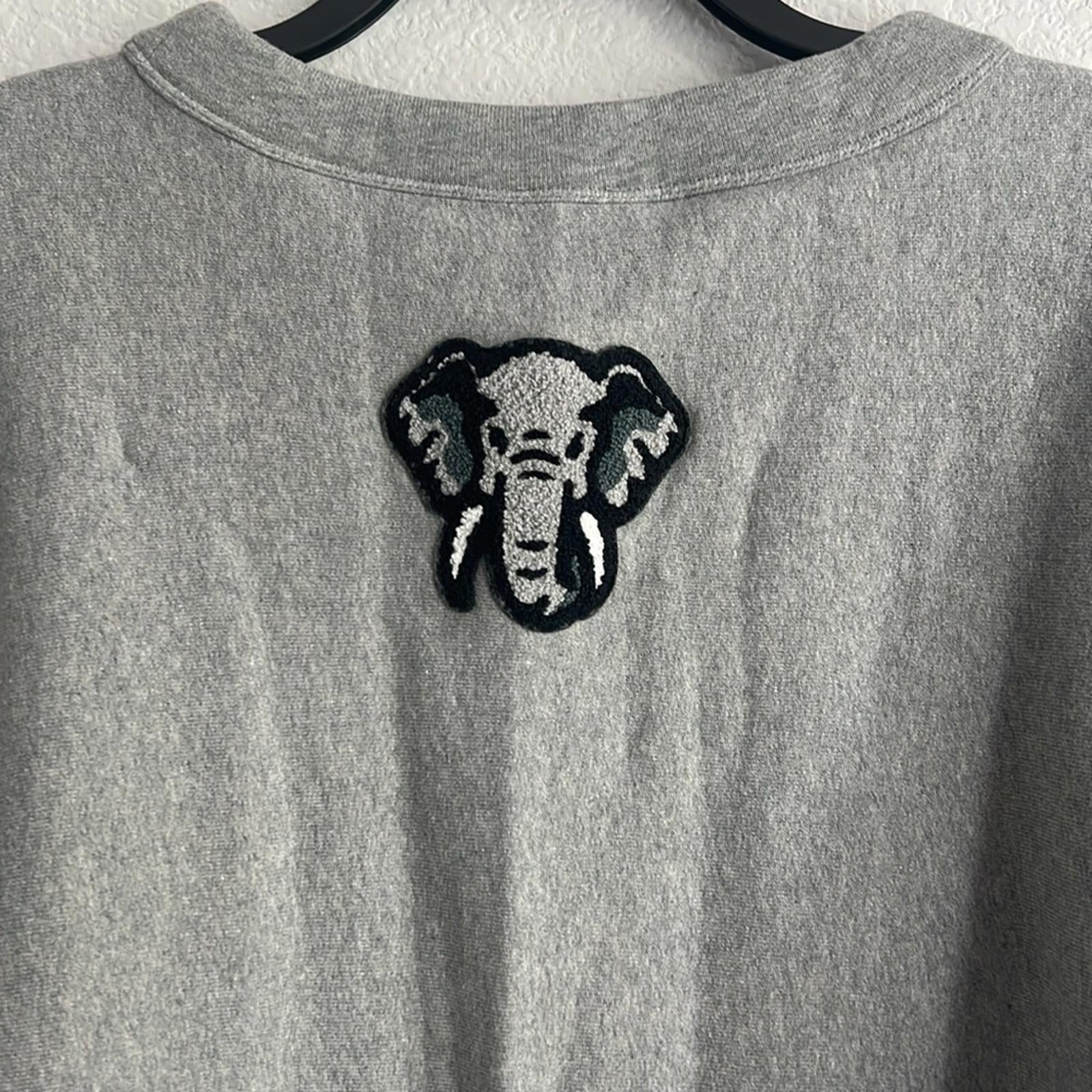Kenzo Logo-Appliquéd Cotton-Jersey Sweatshirt in Pearl Gray, NWT, Size L